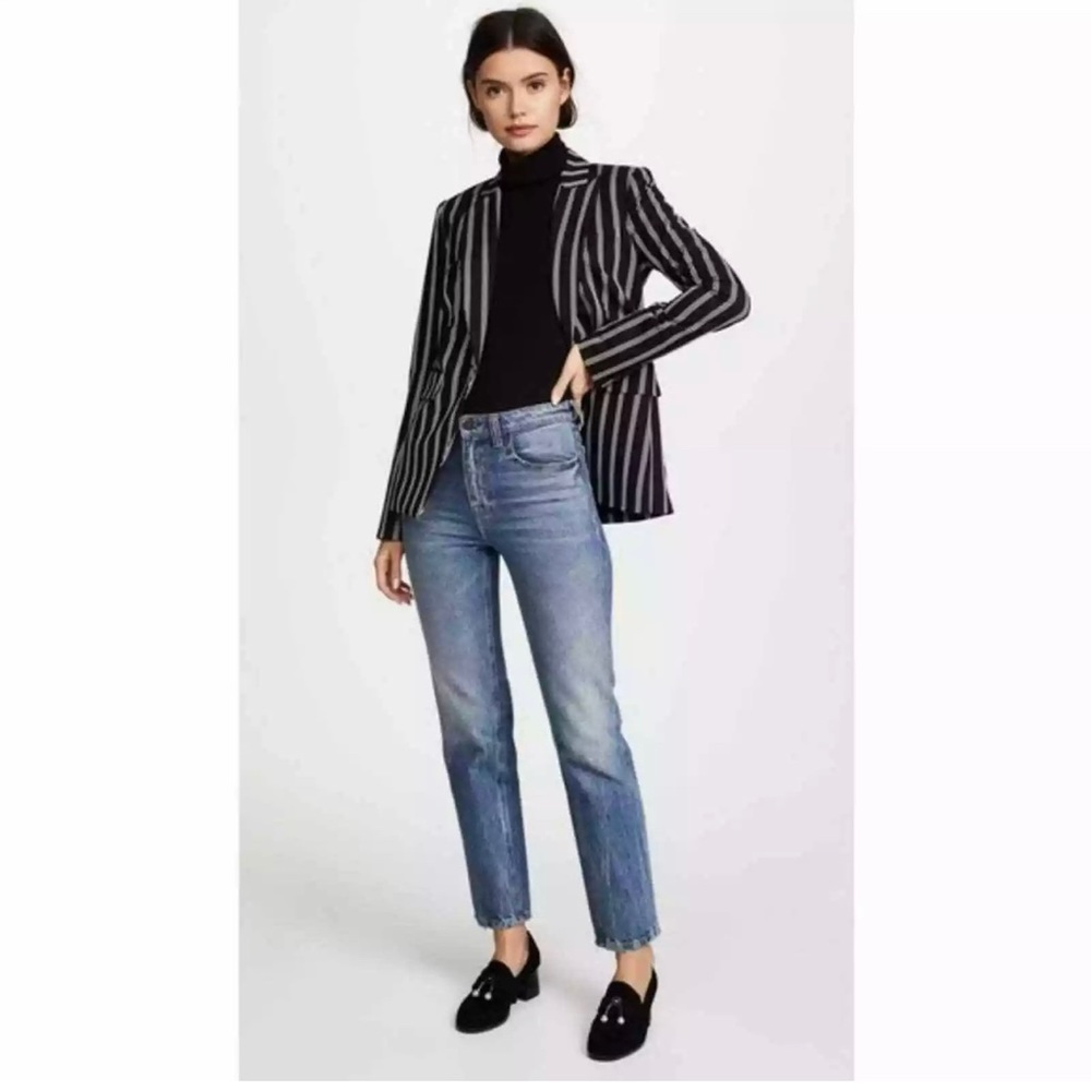Veronica Beard striped pinstripe black and white blazer EUC